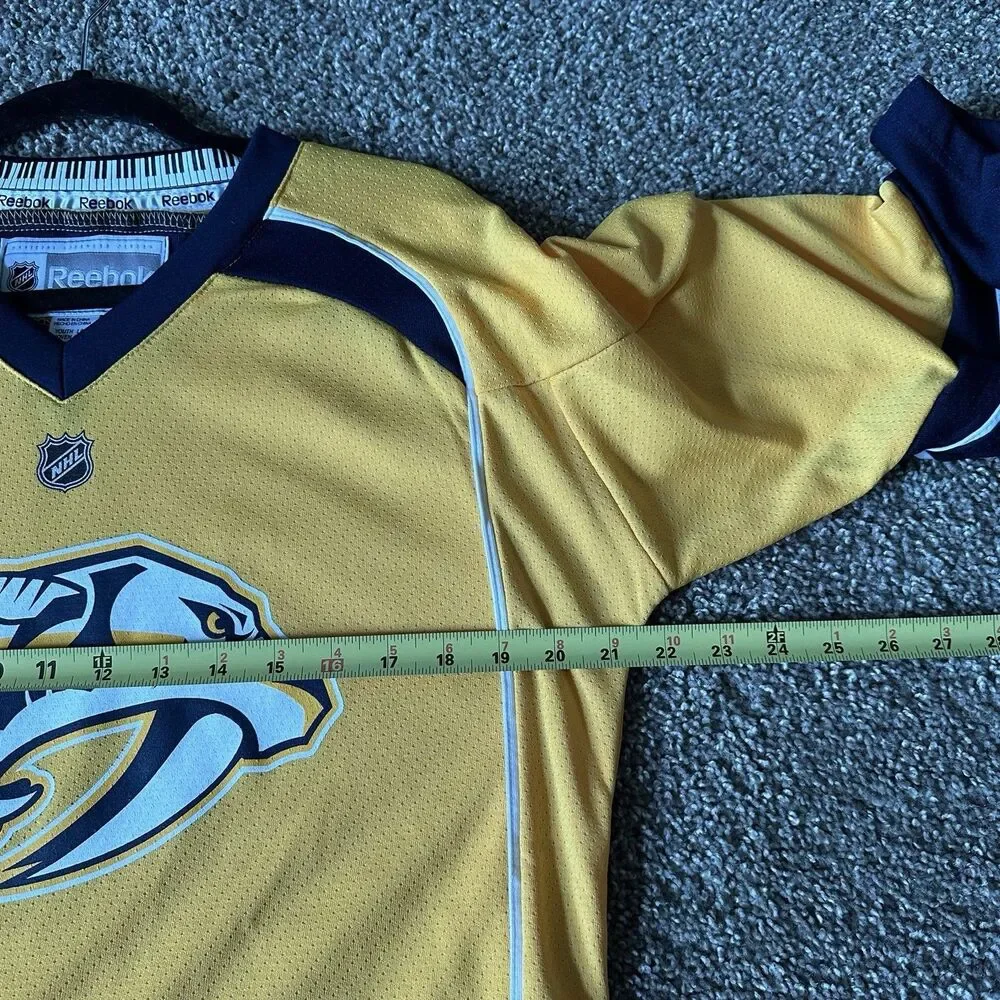 Reebok Nashville Predators Yellow Hockey Jersey  Youth Large / X Large